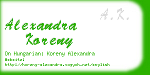 alexandra koreny business card